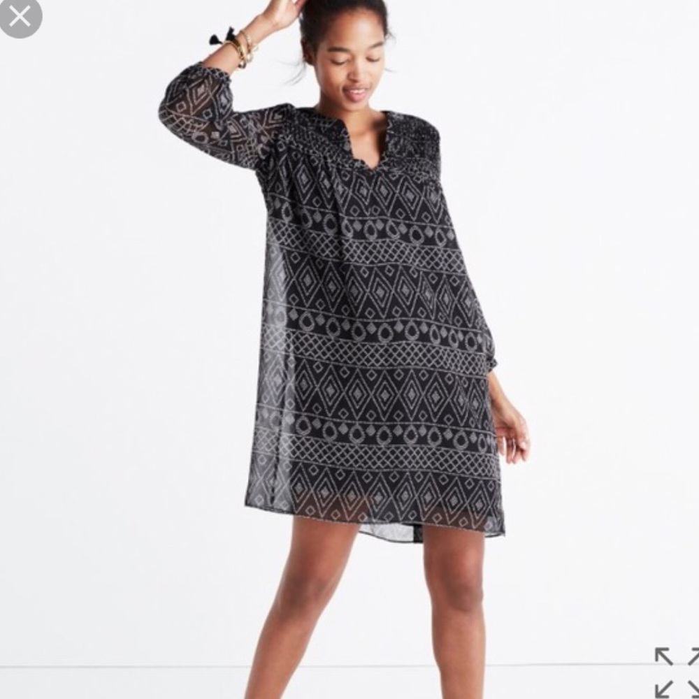 COPY - MADEWELL Smock Dress in Caravan Print